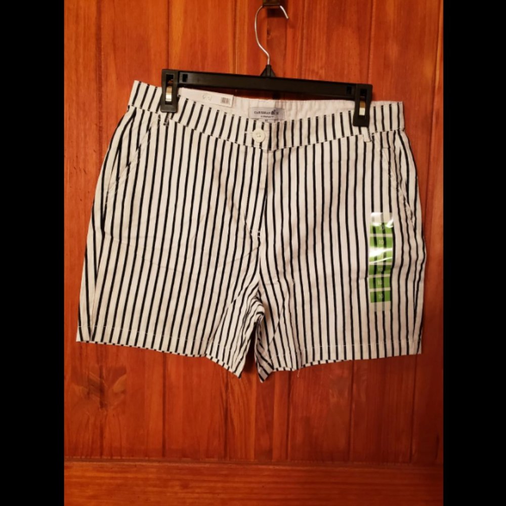 Brand New Ladies Caribbean Joe Shorts Size 10 Summer Beach Casual Wear Striped